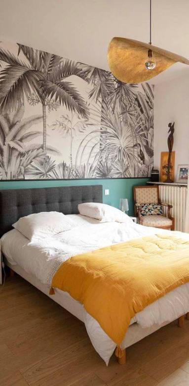 Papier-peint panoramique jungle dans une chambre - Bouc-Bel-Air-13