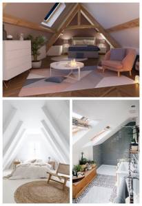 Combles aménagés avec sdb et chambre