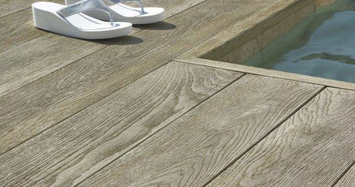 Dallage terrasse en béton façon bois