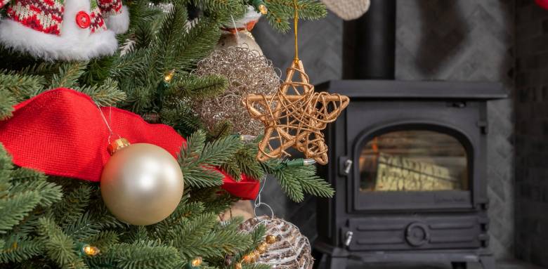 poele à bois noel