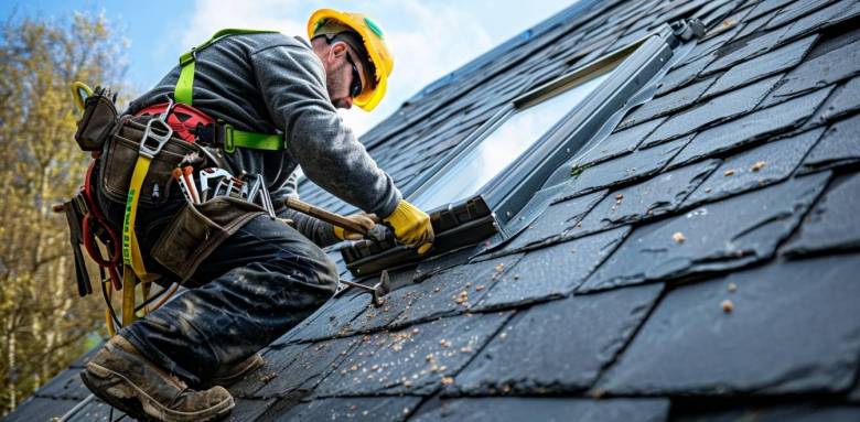 installer une fenêtre de toit velux sur une toiture en ardoise