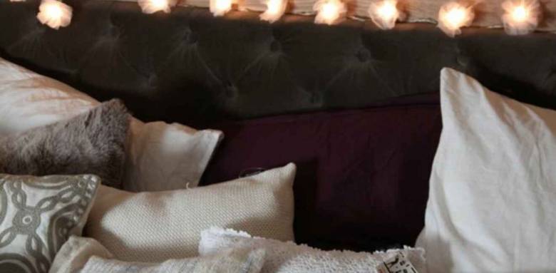 chemin de lumière, version tête de lit : Romantique ! 