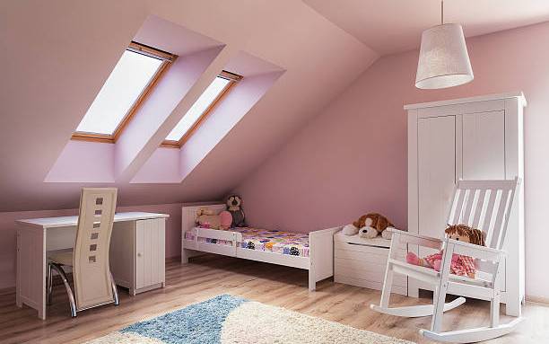 chambre d'enfant aménagéé dans le combles
