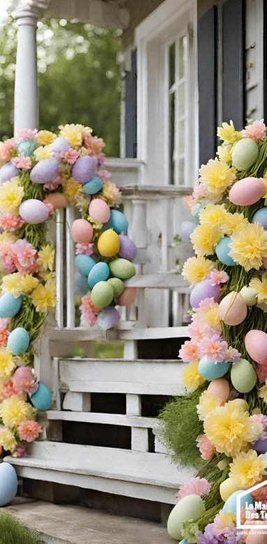 guirlandes et des lumières pâques 