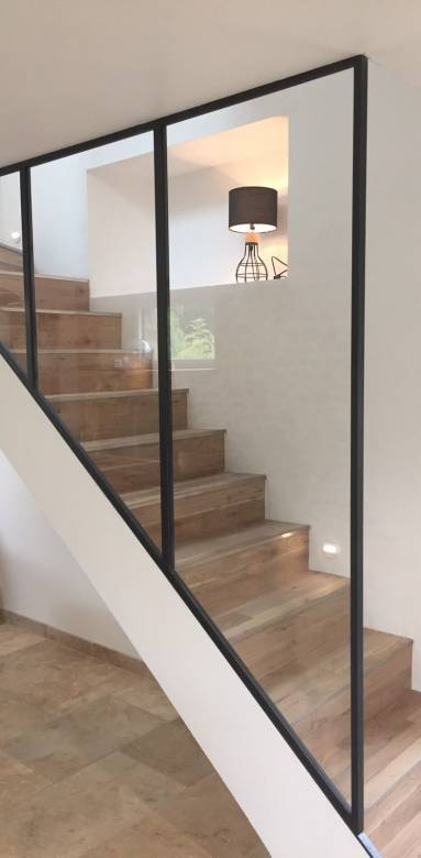 Rénovation d'escalier verrière