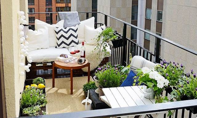 Aménagement de balcon en ville 