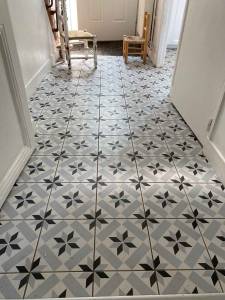 sol en carreaux de ciment