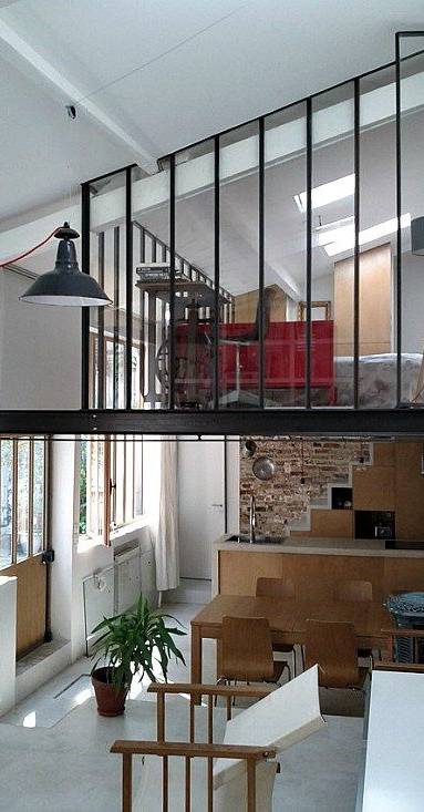 Mezzanine avec verrière