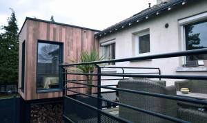 Extension bois sur pilotis