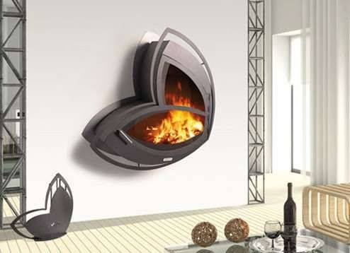 Cheminée "Œuvre d'art forme papillon"