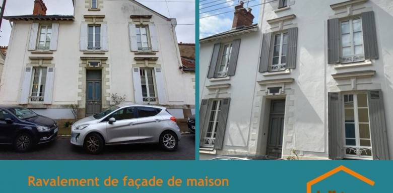  Ravalement de façade de maison avant-après - Nantes 44000 44200