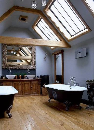 Envie d’une verrière dans une salle de bain ? Voici comment l’utiliser  (photo : Pinterest)