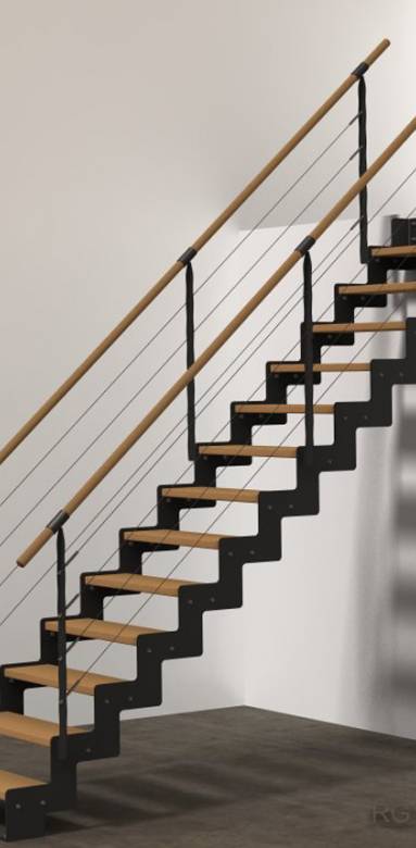 escalier à crémaillère nouvellement installé