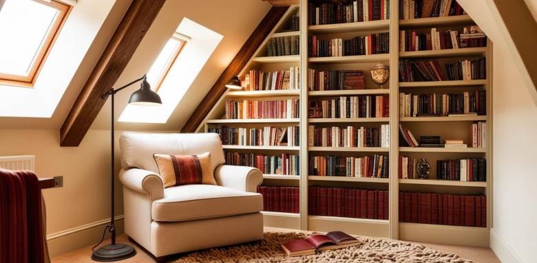 Prix d'un aménagement de combles en coin lecture - Nantes 44