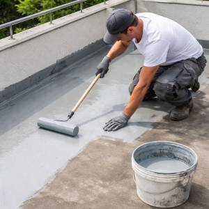 Etanchéité de terrasse avec application d'une solution d'étanchéité liquide - Nantes 44000 44200