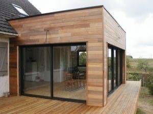 Extension en bois moderne