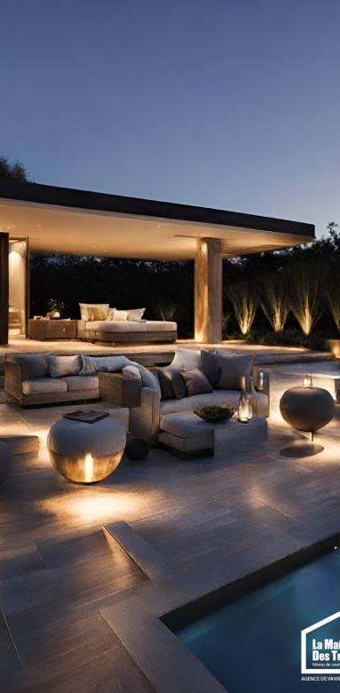 Éclairage extérieur piscine Vannes