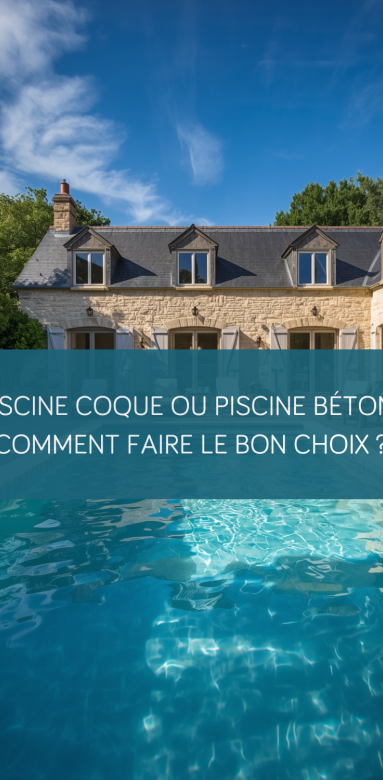 Piscine coque installée dans un jardin de maison individuelle 