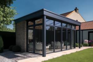 Une véranda en Indre-et-Loire.