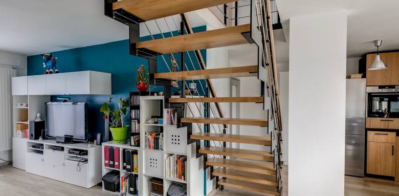 ménager son salon avec un meuble TV/bibliothèque sur mesure à Sainte-Geneviève-des-Bois