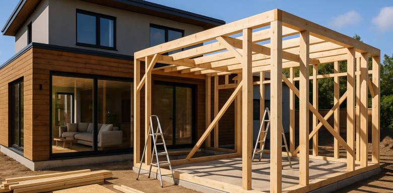 Faire une extension bois à Bruz