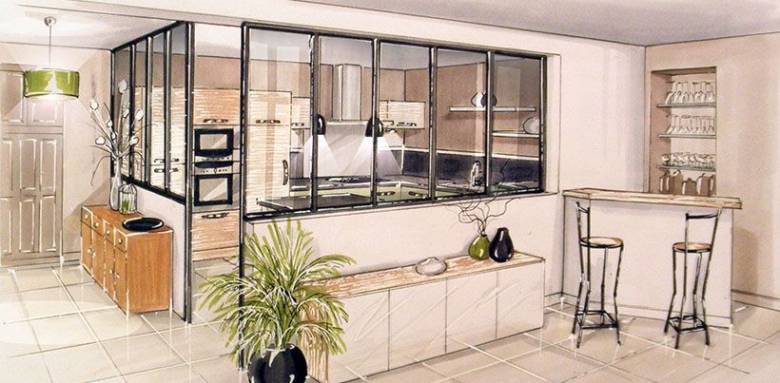 Croquis d'un projet sur Courbevoie (92)