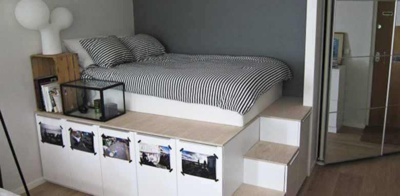 Lit sur une estrade (Ikea)