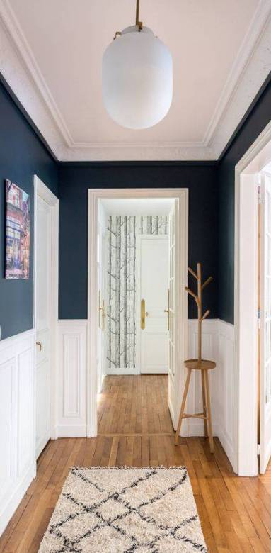 Rénovation d'appartement avec couloir d'entrée et parquet massif - Bouc-Bel-Air-13