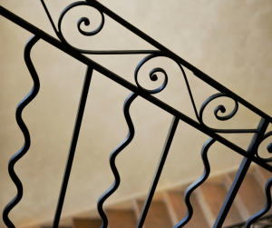 Rampe d'escalier en fer