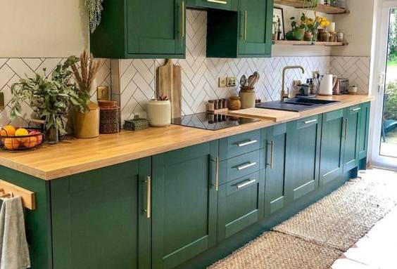 Cuisine verte bouteille