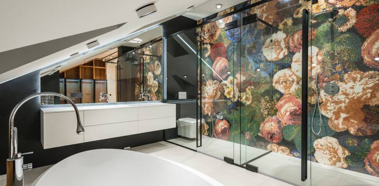 Salle de bain sous combles à Deauville
