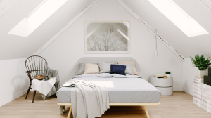 aménagement chambre mansardée
