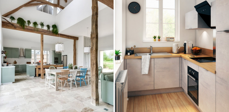 Rénovation cuisine Lons-le-Saunier cuisine ouverte cuisine fermée