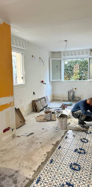 pose de carrelage cuisine Rambouillet