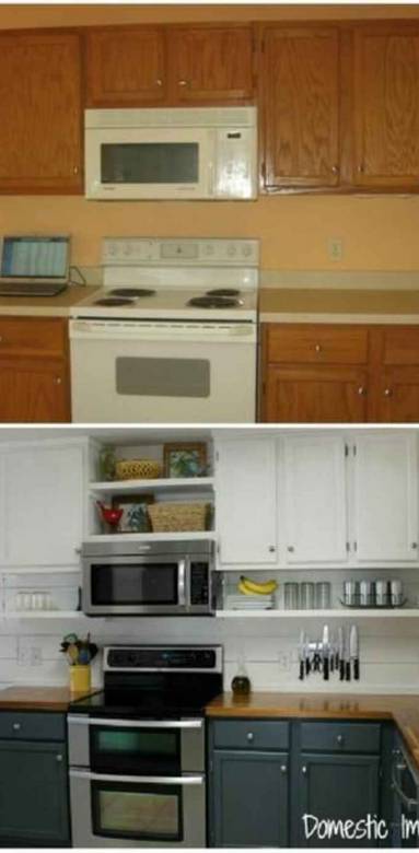 Rénover une résidence secondaire, cuisine avant / après - Nantes 44