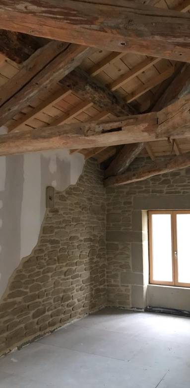 Mur en pierre apparente intérieur - Valence 26