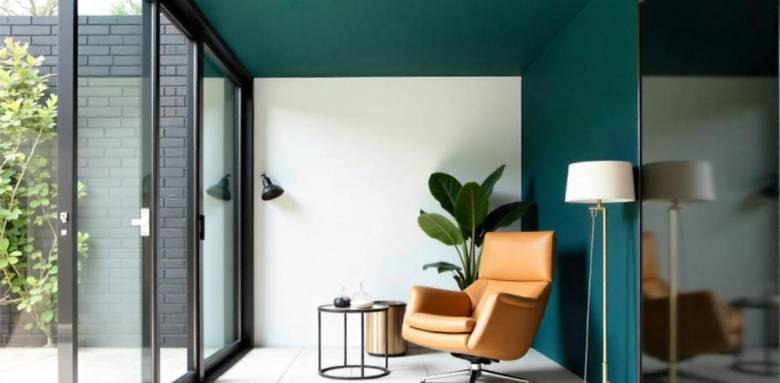 Plafond coloré hall