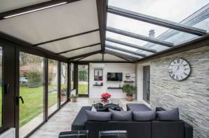 Véranda alu double pente