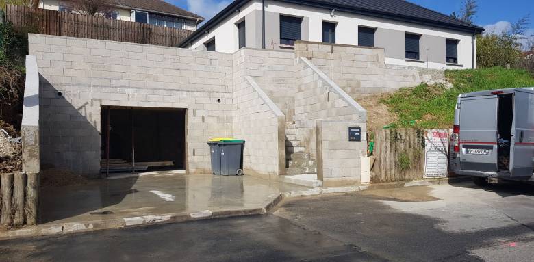 Construction d'un garage semi-enterré (Essonne)