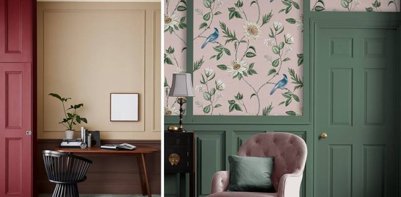 Soubassement bois deux tonalités accords murs