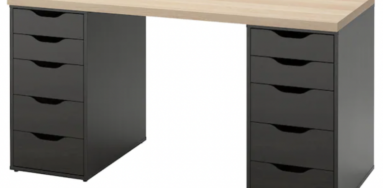 Esprit industriel pour ce bureau qui mise sur le rangement, Ikea