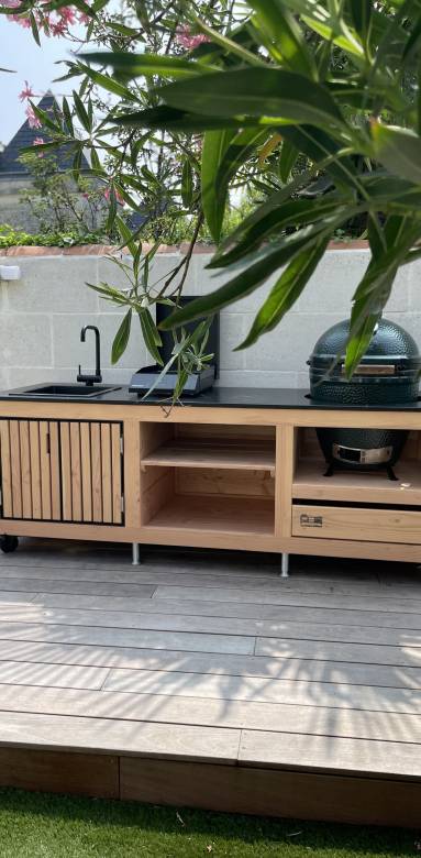 cuisine extérieure en bois à Châteaubriant