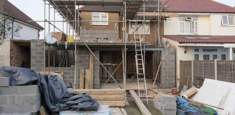 Agrandissement de maison par l'arrière