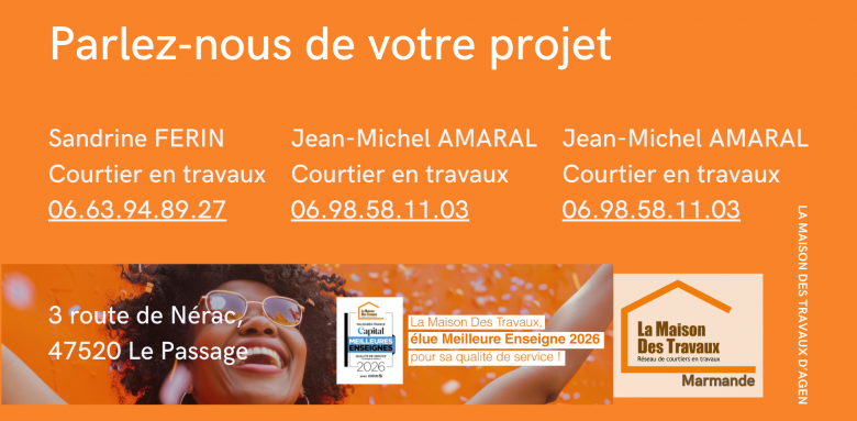 Besoin de rénover une cuisine humide à Marmande ? Contactez Sandrine Férin et Jean-Michel Amaral pour un accompagnement sur mesure avec La Maison Des Travaux.