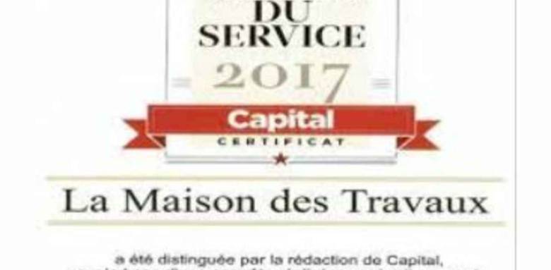 La Maison Des Travaux élue comme leader du service en 2017 à Vertou