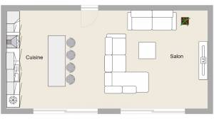 Plan salon rectangulaire
