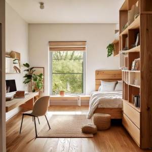 Chambre aménagé en longueur 