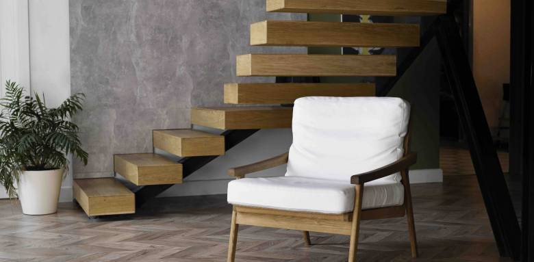 Escalier moderne bois et métal à Brignais 69530