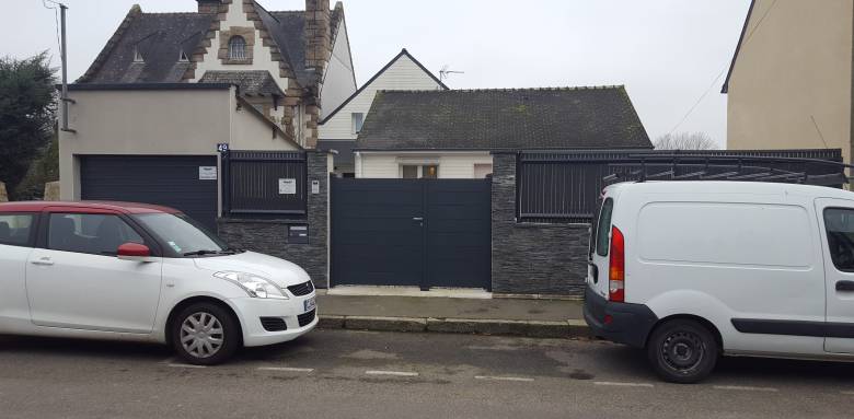 Remplacement de portail par un portail battant aluminium - Nantes 44