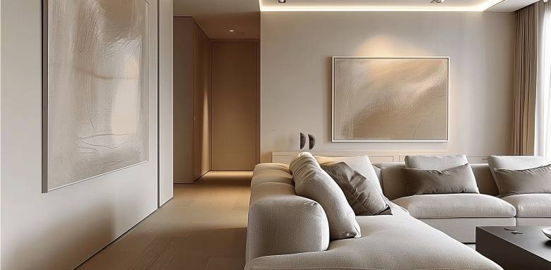 Ambiance Quiet Luxury dans un salon